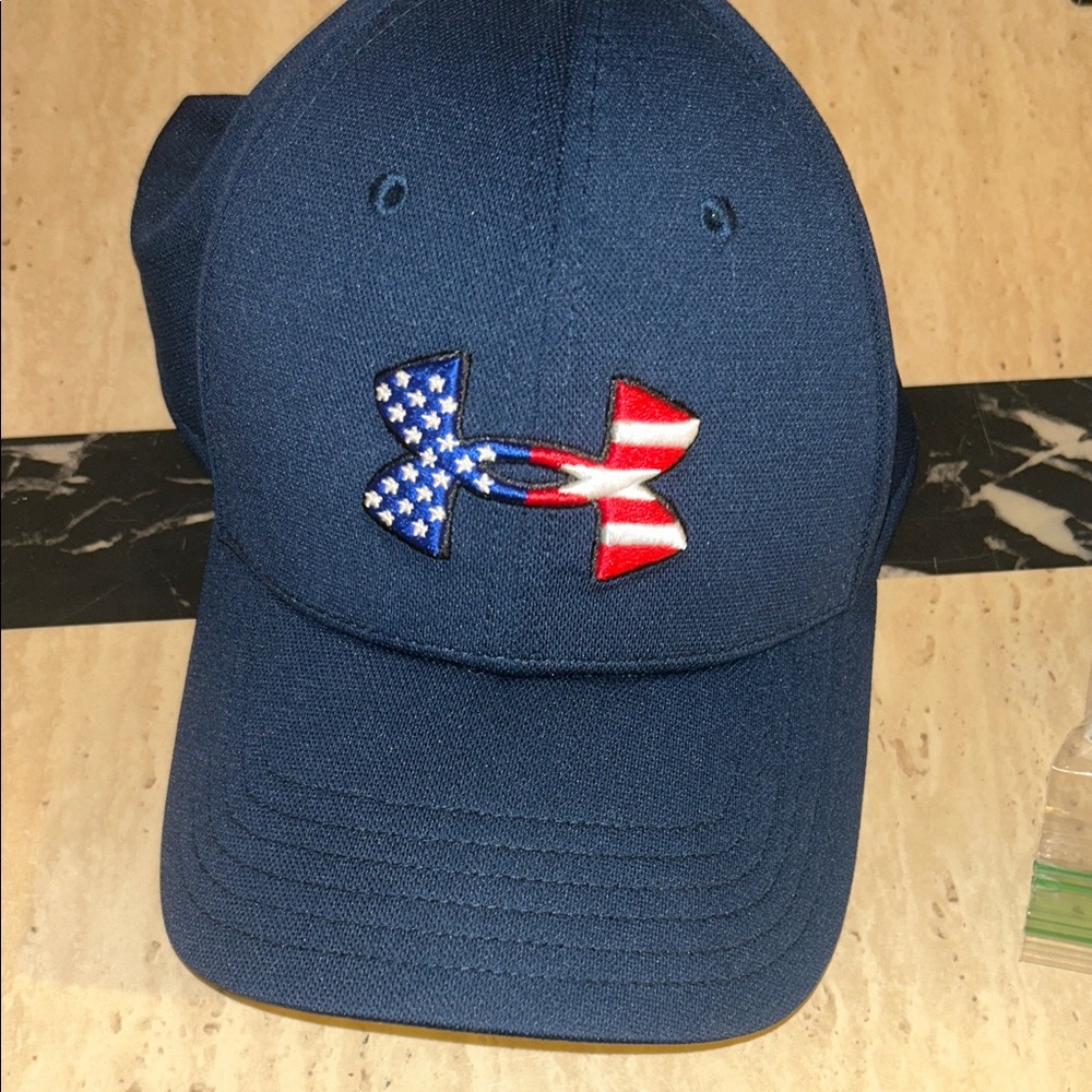 Under Armour Navy Cap with Flag Design